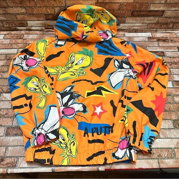 Members Only Looney Tunes Tweety Windbreaker Jacket 10/12 - Picture 8 of 13